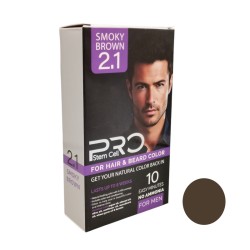 کیت رنگ مو پرو استم سل شماره 2.1 حجم 50 میلی لیتر رنگ قهوه ای دودی